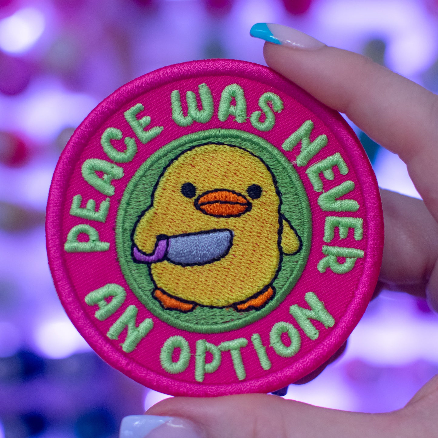 Peace Non Option Patch Embroidery Design