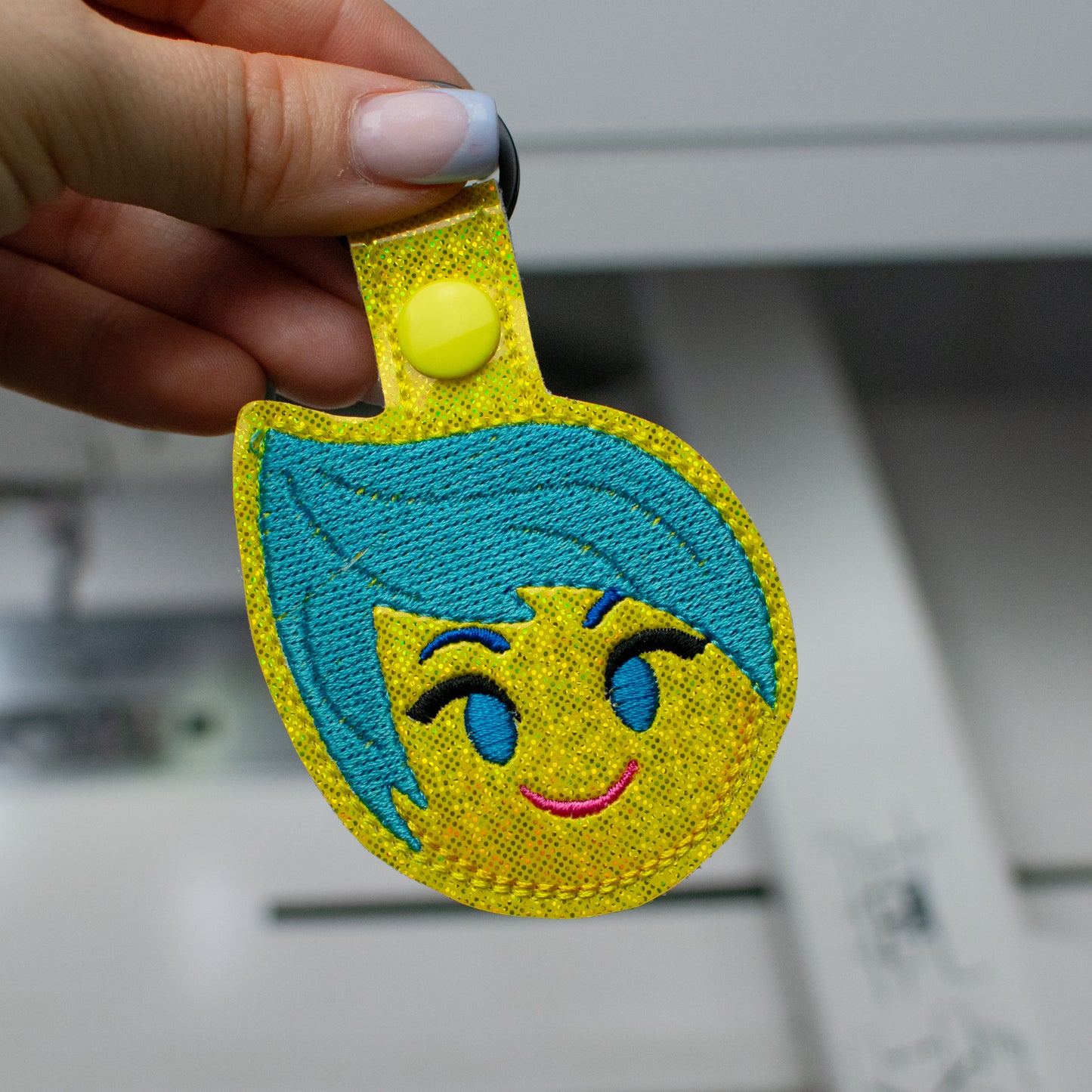 Happy Emotion Keychain Embroidery Design