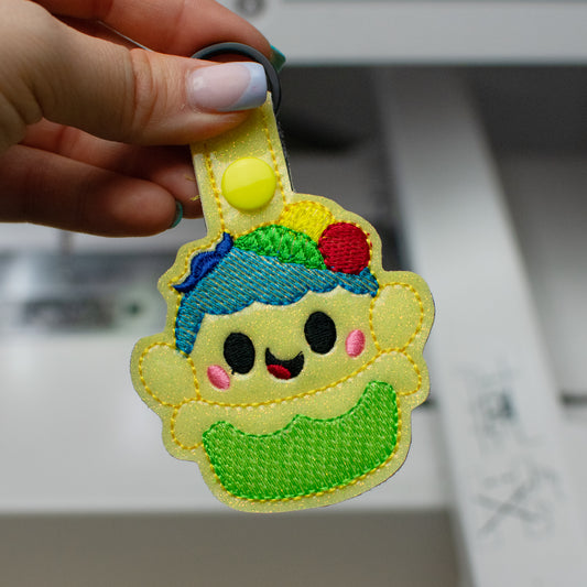 Happy Treat Keychain Embroidery Design