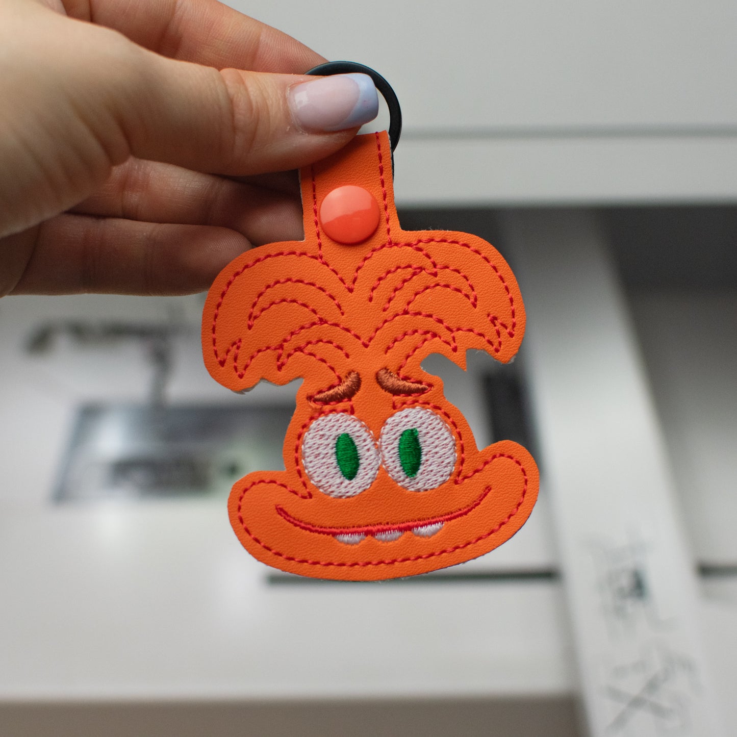 Worry Keychain Embroidery Design