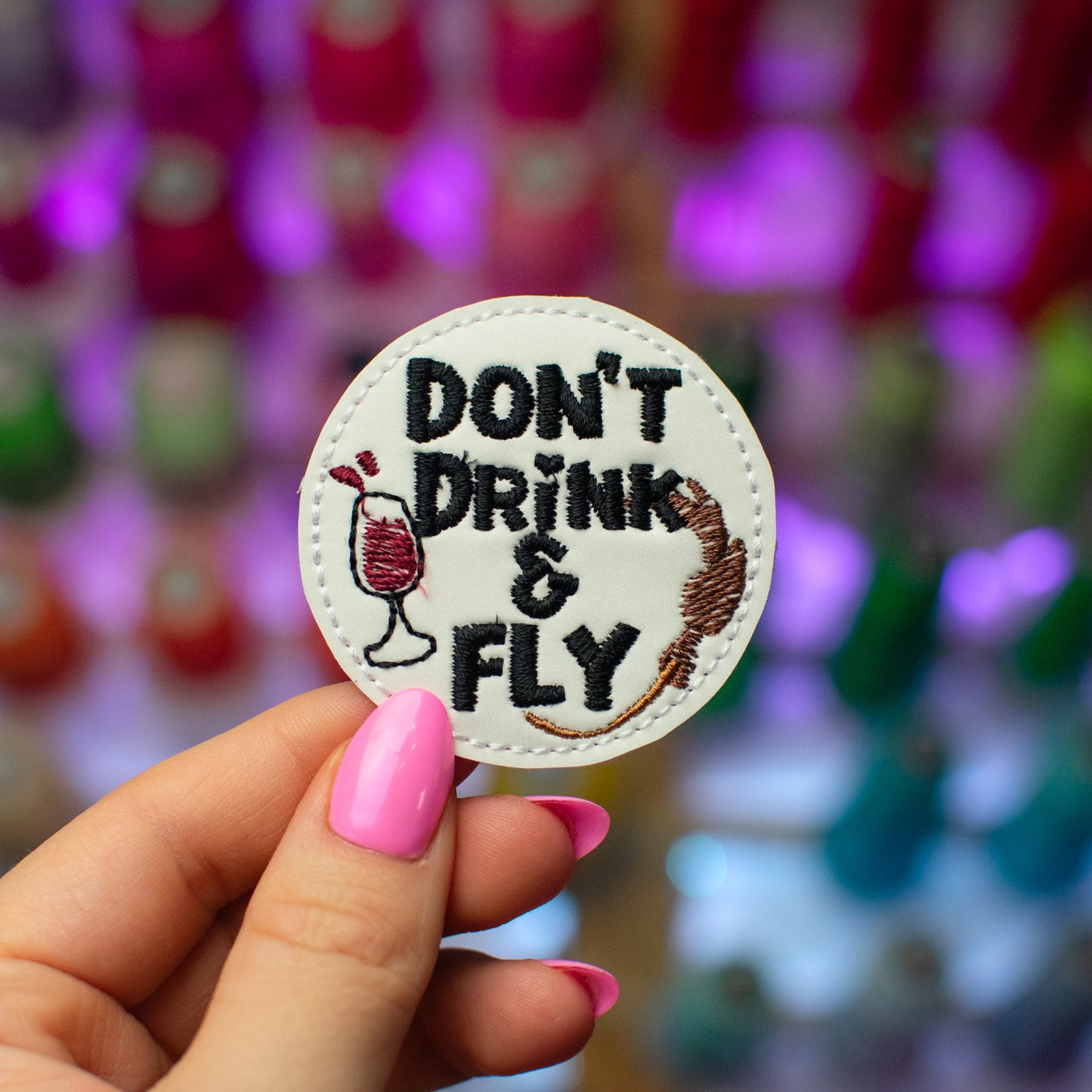 Don't Drink and Fly Feltie Embroidery Design