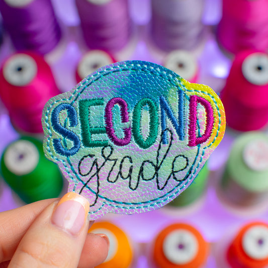 Second Grade Feltie Embroidery Design