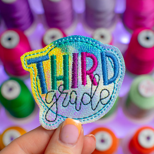 Third Grade Feltie Embroidery Design