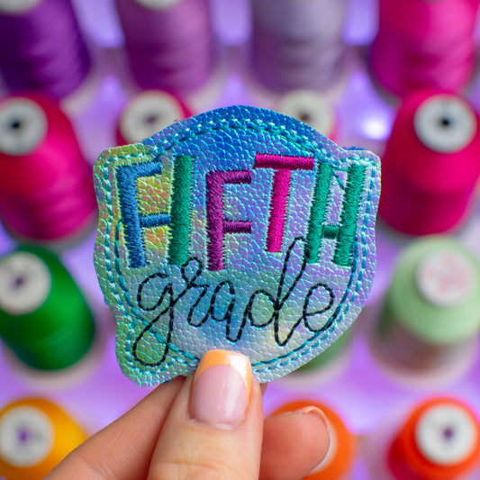 Fifth Grade Feltie Embroidery Design