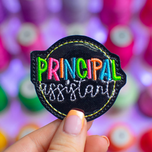 Assistant Principal Feltie Embroidery Design