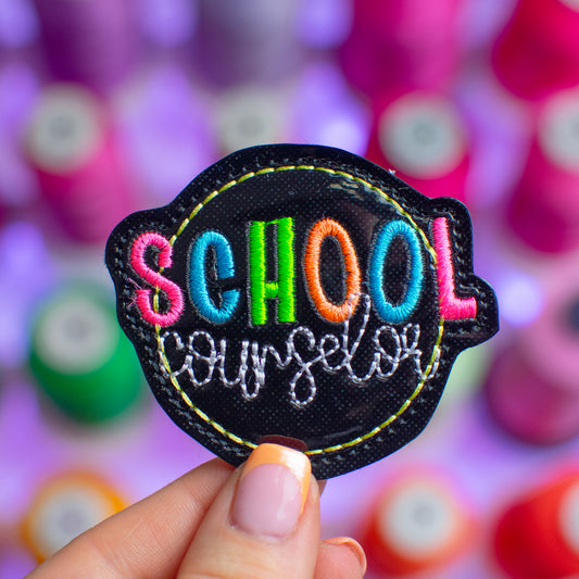 School Counselor Feltie Embroidery Design