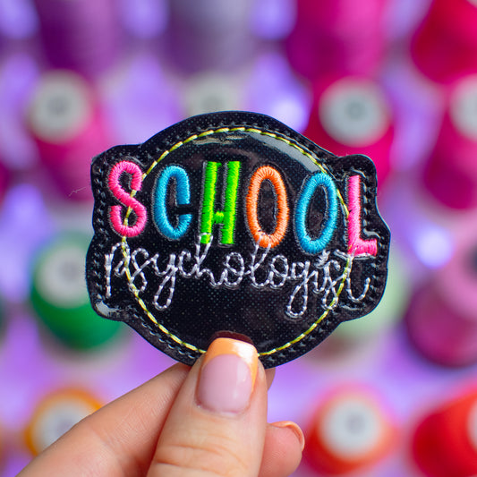 School Psychologist Feltie Embroidery Design