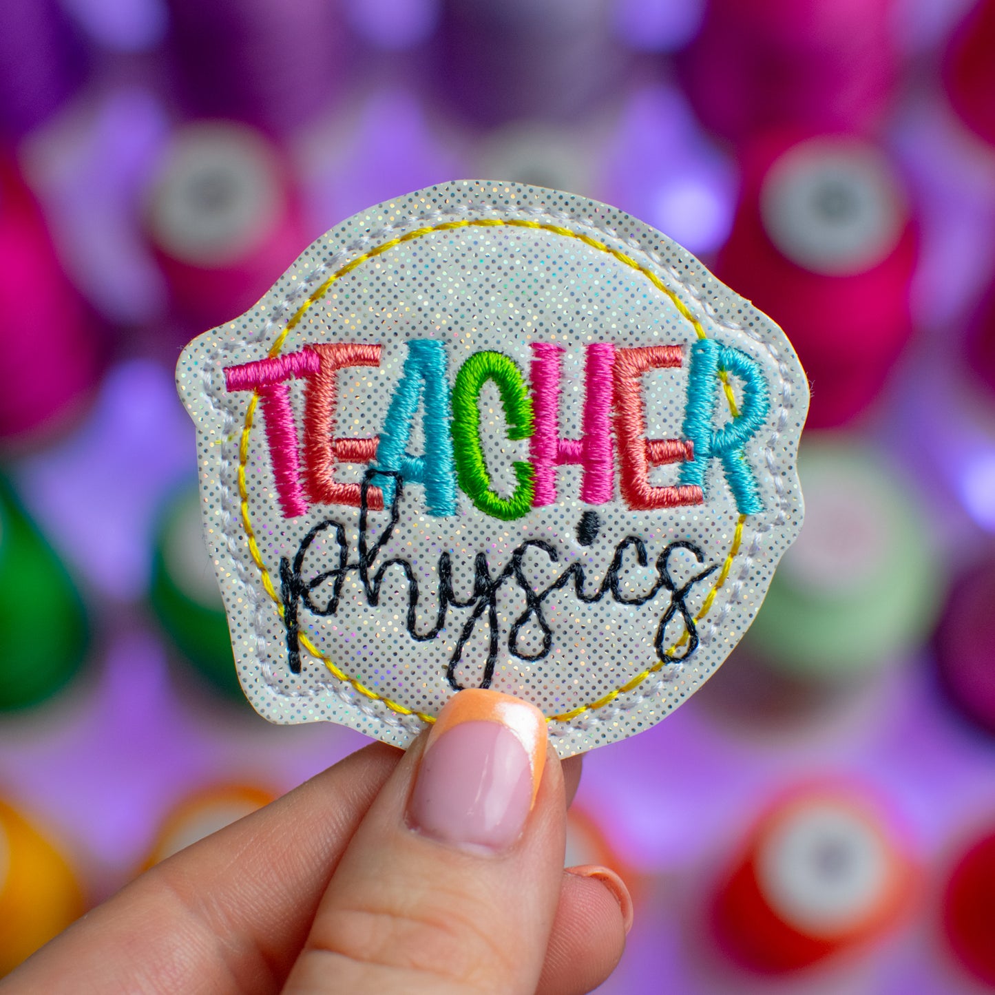 Physics Teacher Feltie Embroidery Design