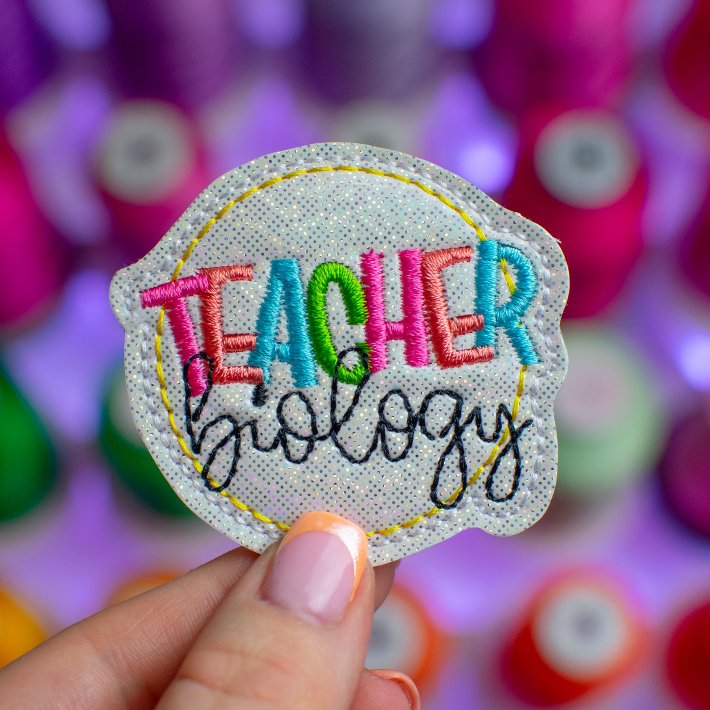 Biology Teacher Feltie Embroidery Design