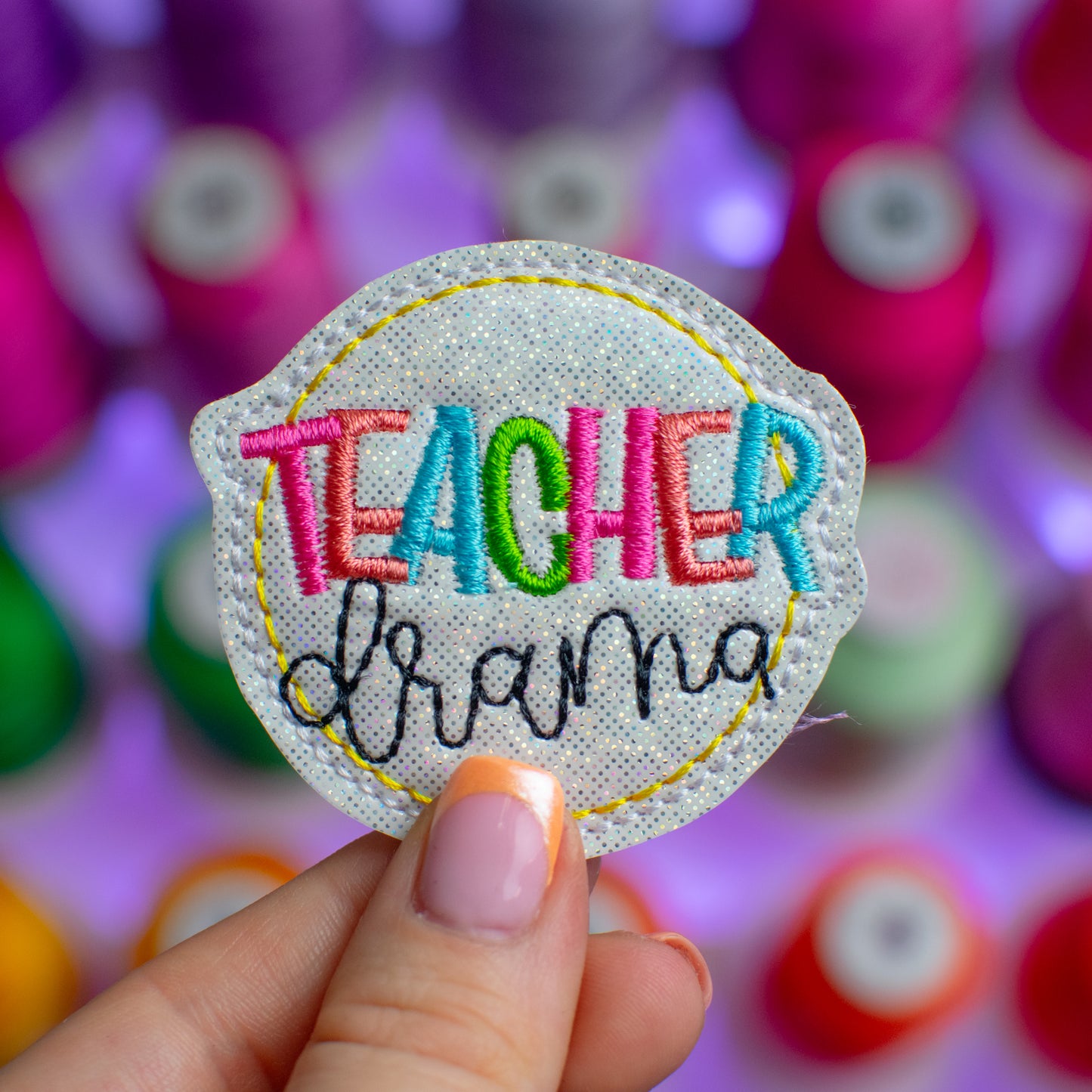 Drama Teacher Feltie Embroidery Design