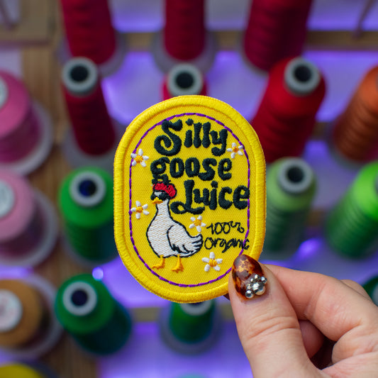 Silly Goose Juice Patch Embroidery Design