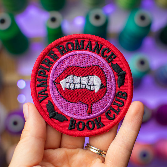 Vampire Romance Book Club Patch Embroidery Design