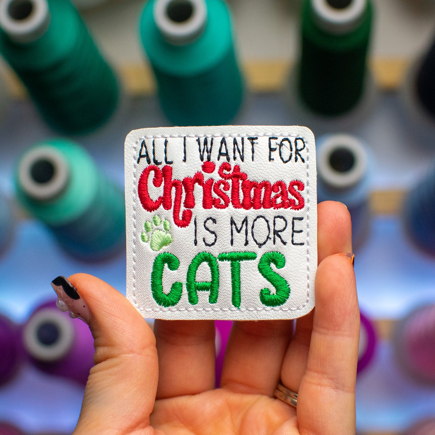 All I Want Christmas Cats Fetlie Embroidery Design