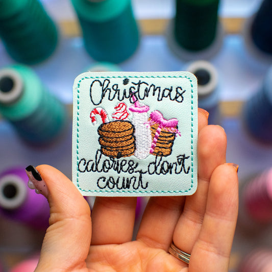 Christmas Calories Don't Count Fetlie Embroidery Design