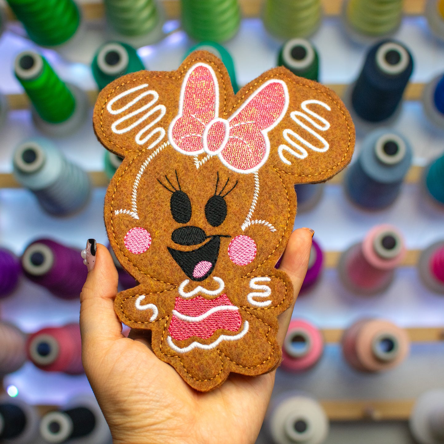 Girly Mouse Gingerbread XXL Feltie