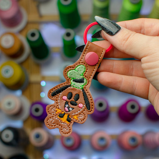 Silly Gingerbread Keychain Embroidery Design