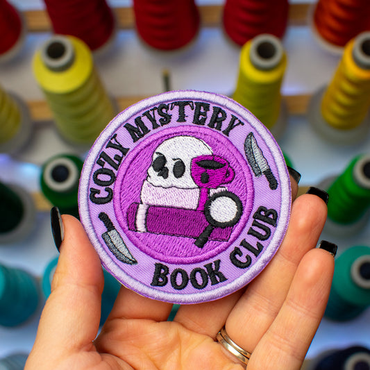 Cozy Mystery Book Club Patch Embroidery Design