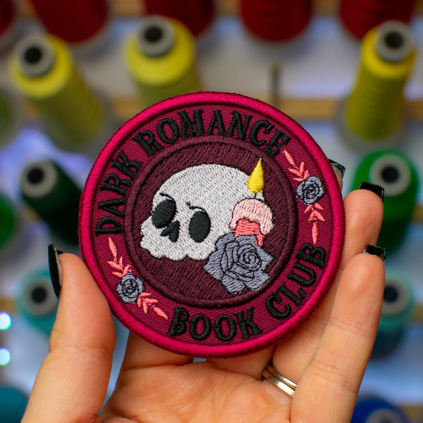 Dark Romance Book Club Patch Embroidery Design