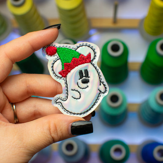 Elf Mouse Ghost Feltie Embroidery Design