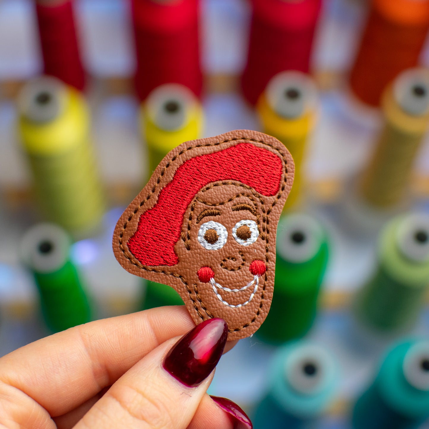 Cowboy Gingerbread Feltie Embroidery Design