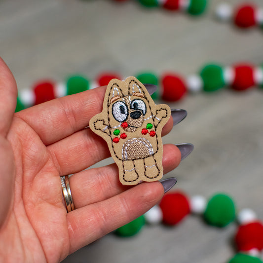 Gingerbread Heeler Feltie