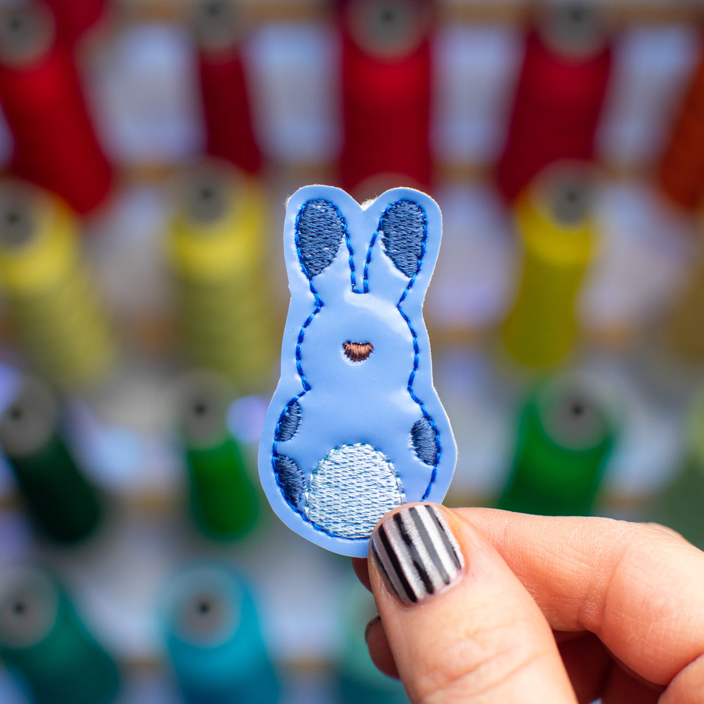 Blue Bunny Feltie Embroidery Design