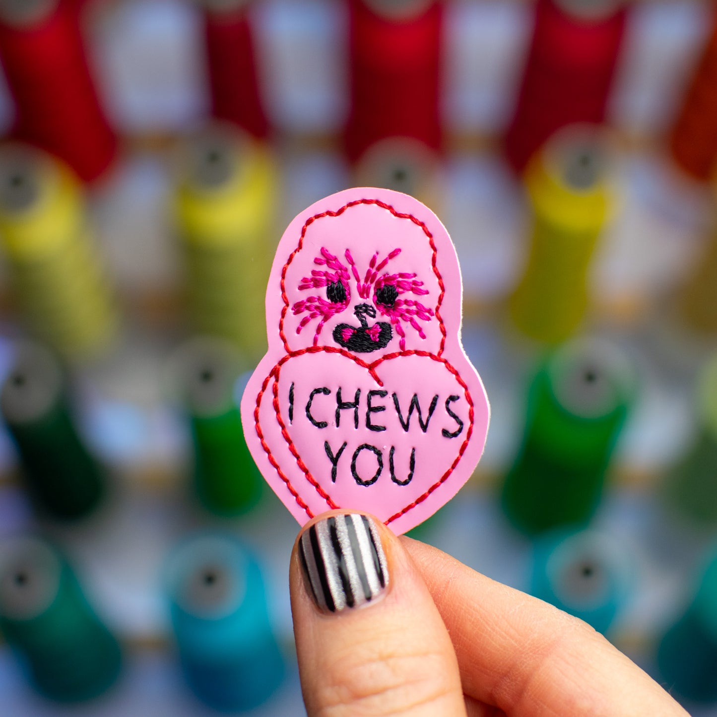 I Chews You Feltie Embroidery Design