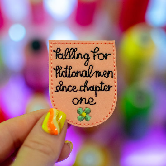 Falling for Fictional Men Feltie Embroidery Design