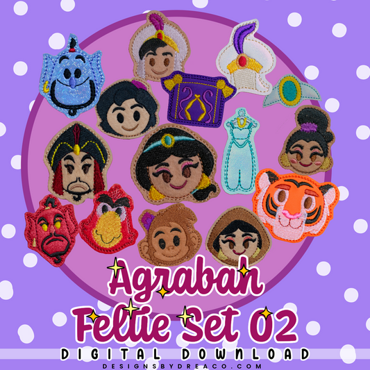 Agrabah Feltie Embroidery Design Set 02