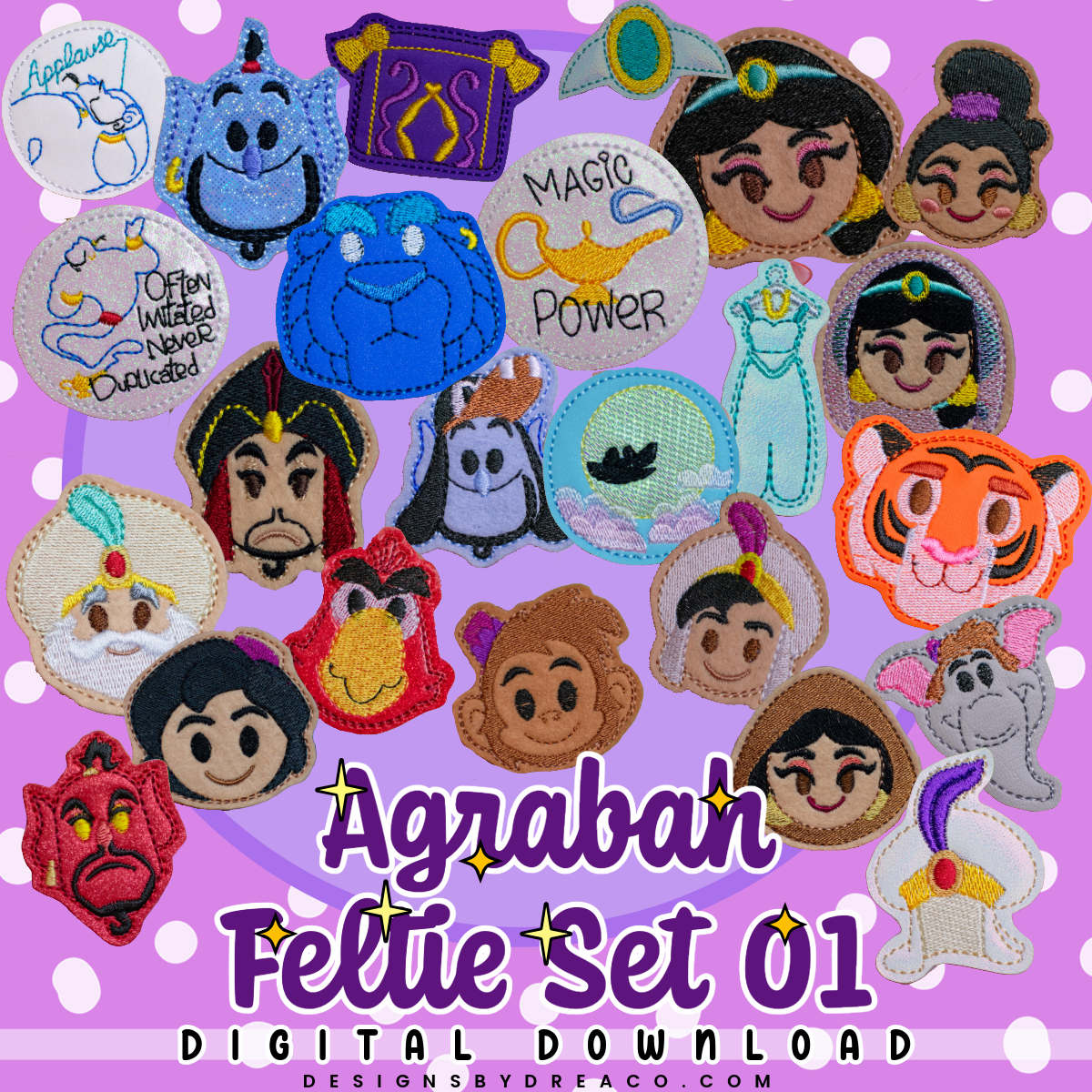 Agrabah Feltie Embroidery Design Set 01