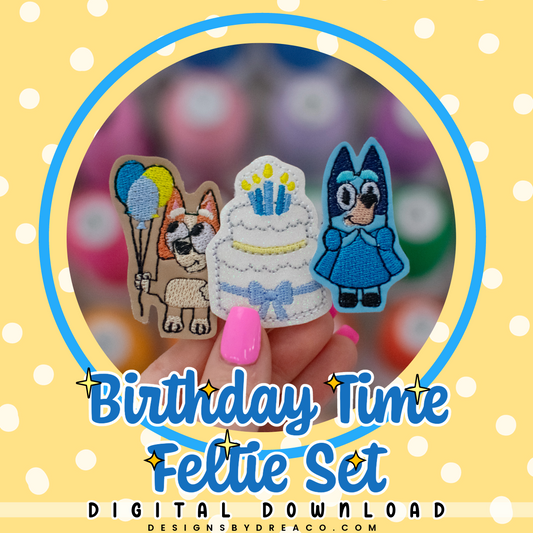 Birthday Time Embroidery Design Set