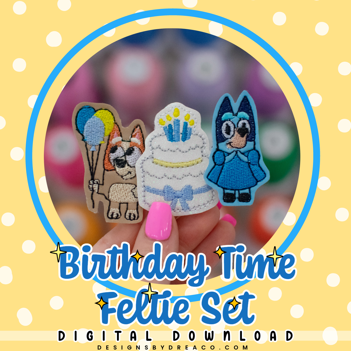 Birthday Time Embroidery Design Set