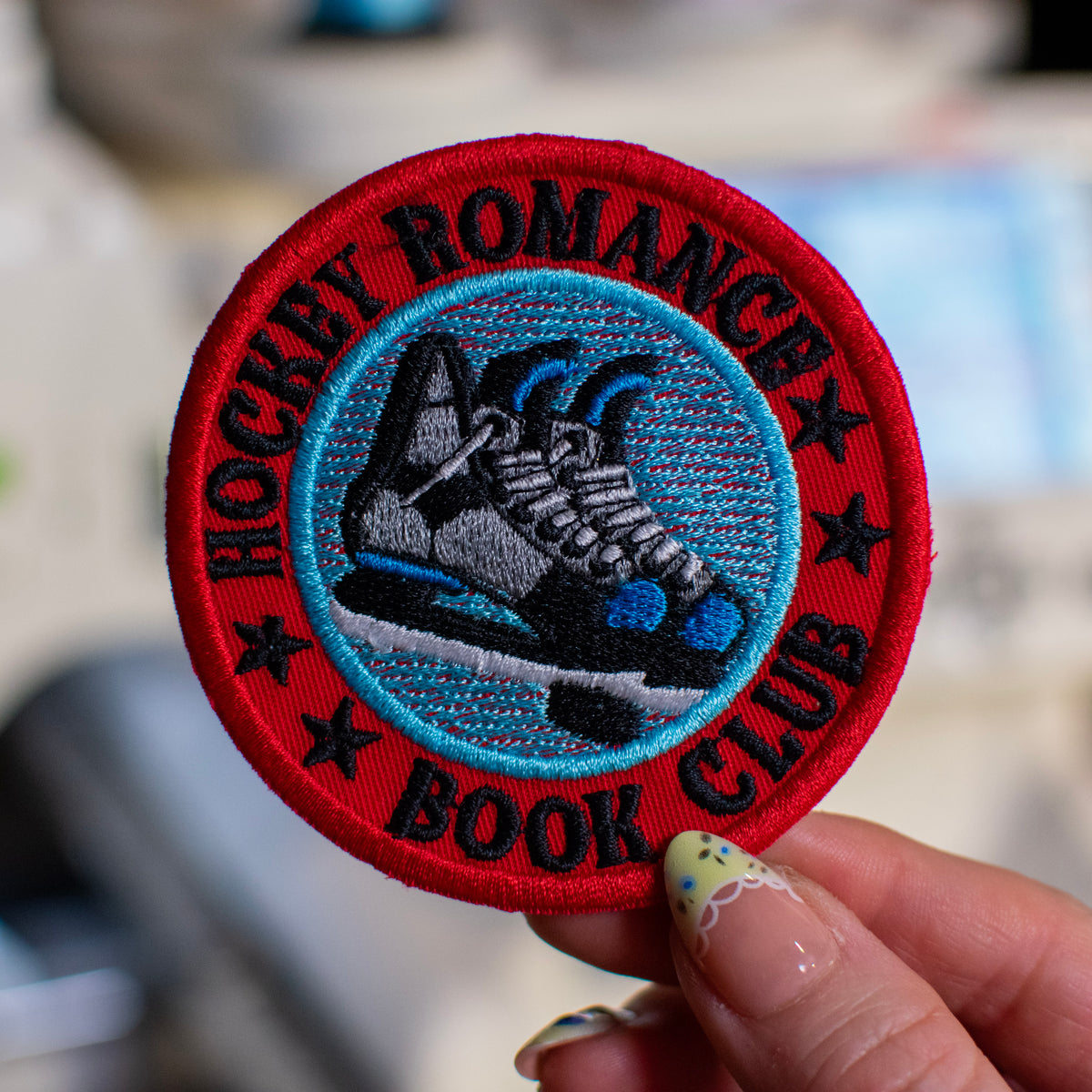 Hockey Romance Book Club Patch Embroidery Design