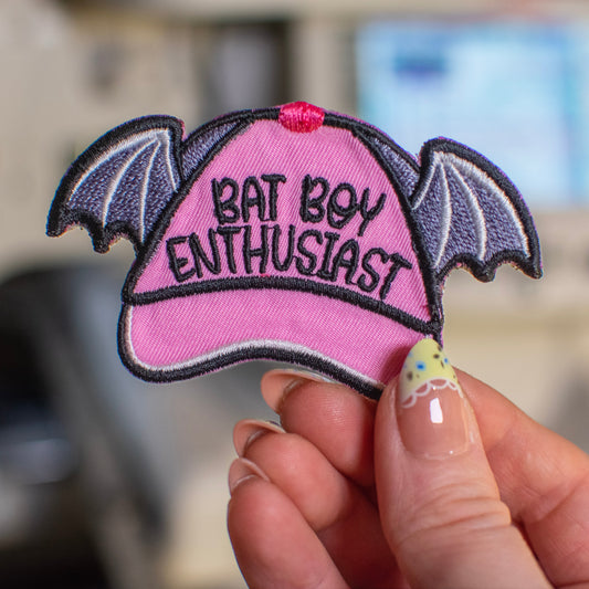 Bat Boy Enthusiast Patch Embroidery Design