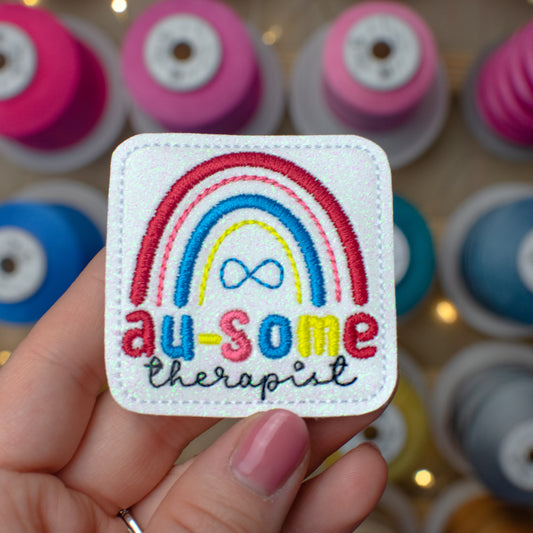 AuSome Therapist Feltie Embroidery Design
