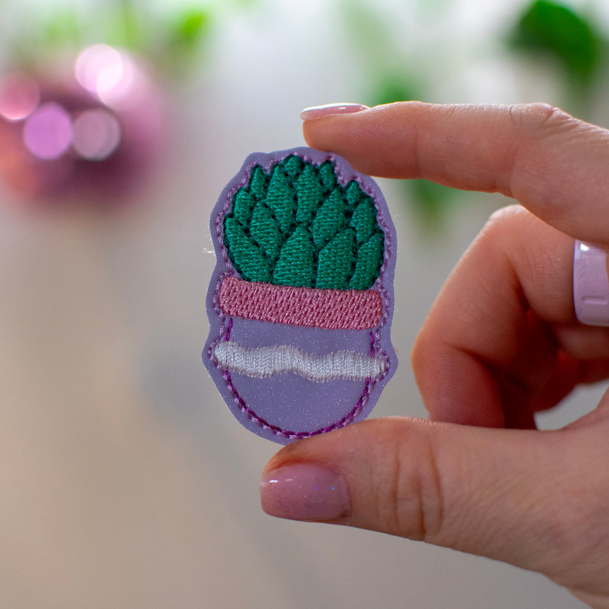 Daisy Planter Pot Feltie Embroidery Design