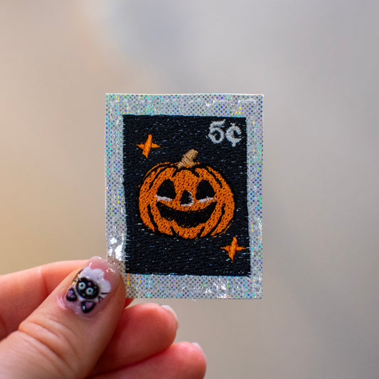 Jack-o-Lantern Stamp Feltie Embroidery Design