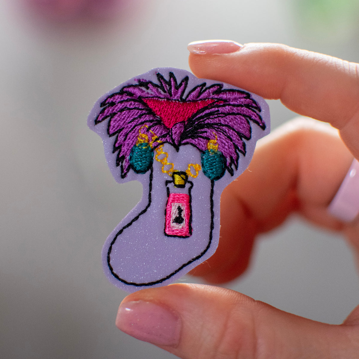 Empress Stocking Feltie Embroidery Design
