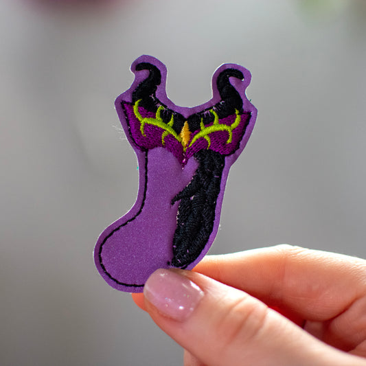 Dark Fairy Stocking Feltie Embroidery Design