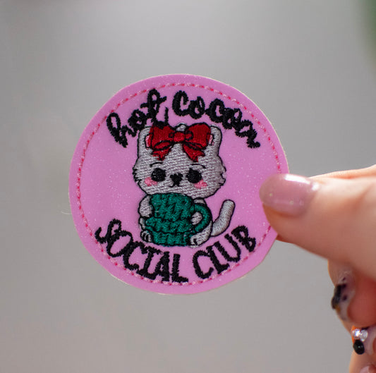 Hot Cocoa Social Club Feltie Embroidery Design