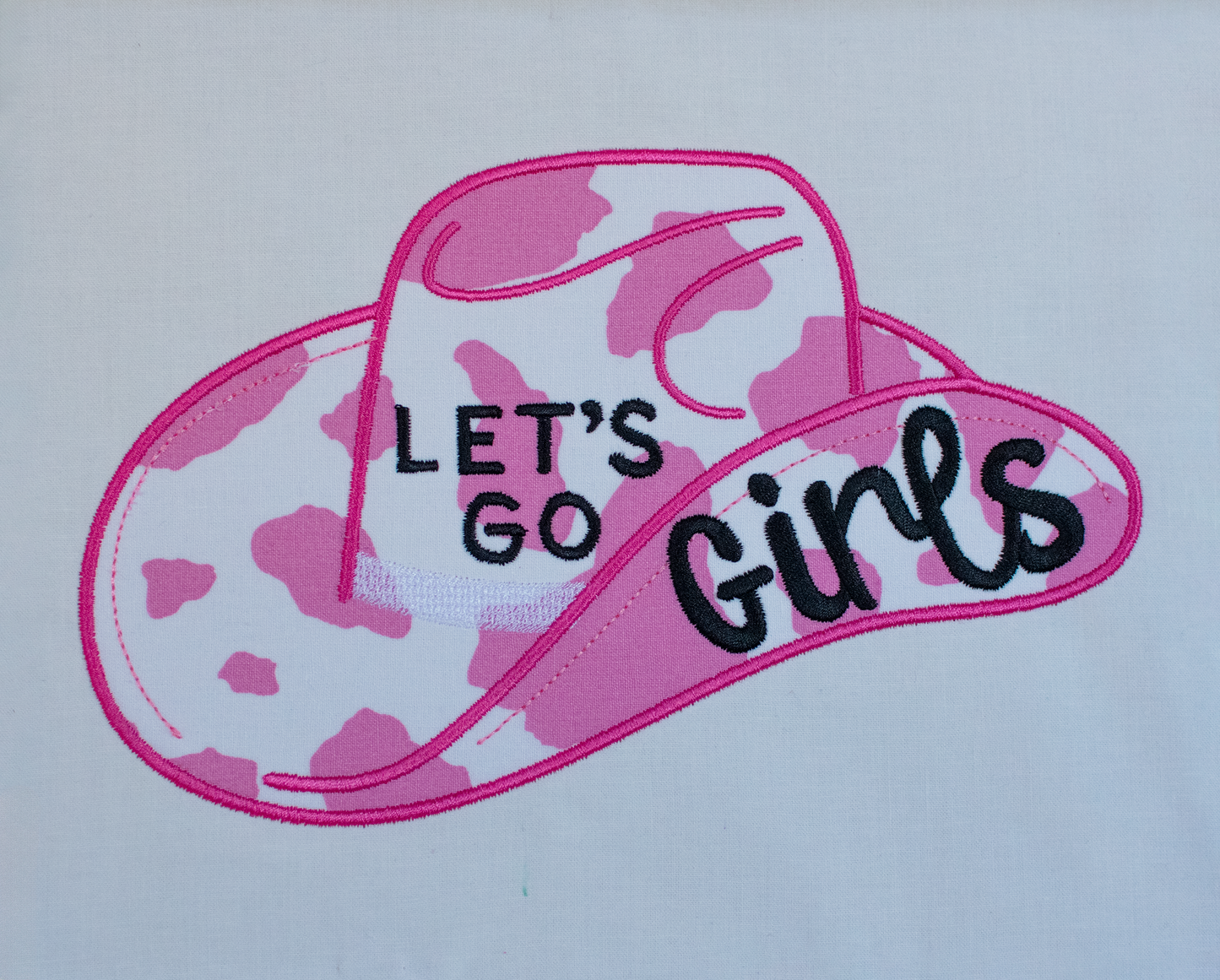 Lets Go Girls Applique Embroidery Design