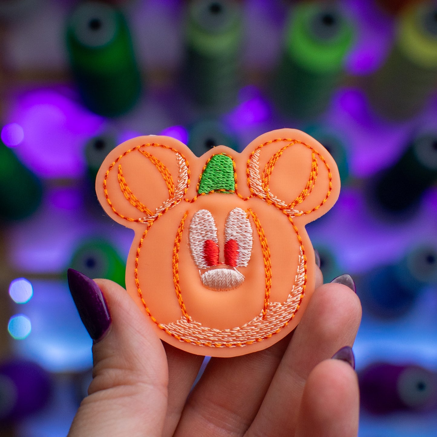 Retro Mouse Pumpkin Feltie Embroidery Design