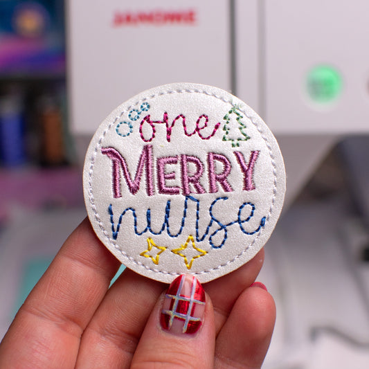 One Merry Nurse Feltie Embroidery Design