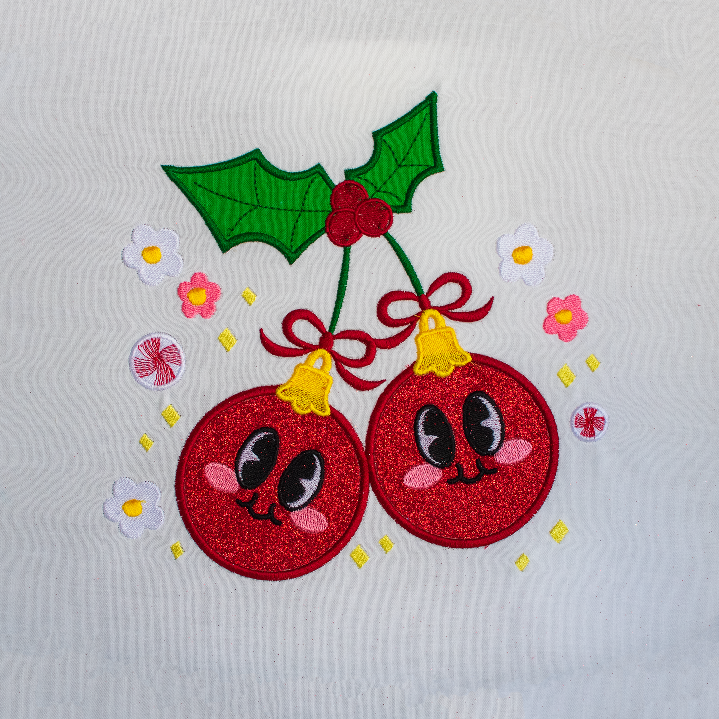 Ornament Berry Applique Embroidery Design