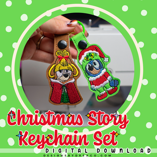 Christmas Story Keychain Embroidery Design Set