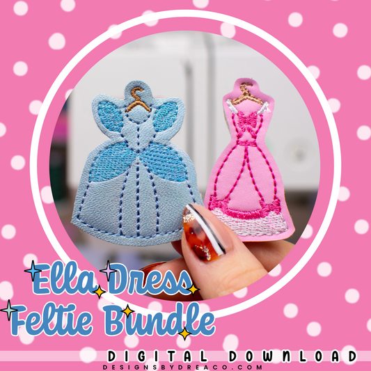 Ella Dress Feltie Embroidery Design Set