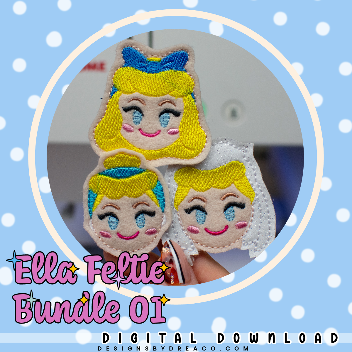 Ella Feltie Embroidery Design Set 01