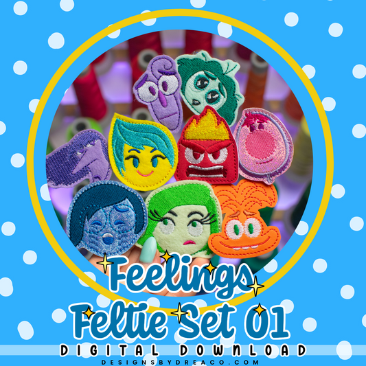 Feelings Feltie Embroidery Design Set 01