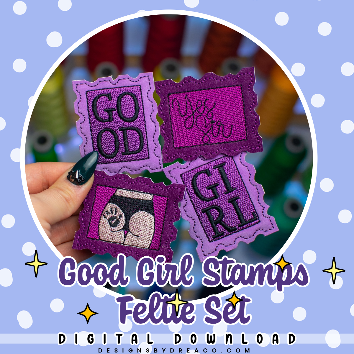 Good Girl Stamp Feltie Embroidery Design Set