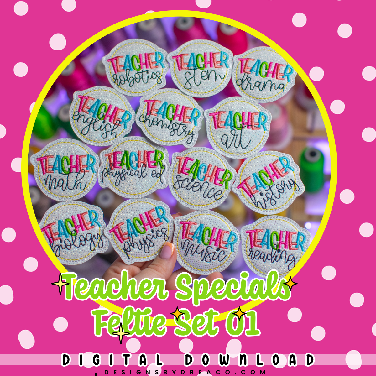 Teacher Specials Feltie Embroidery Design Set 01